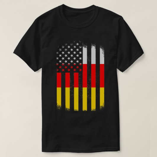 南オセチアおよびアメリカ国旗オセチア・アメリカン Tシャツ (デザイン正面)