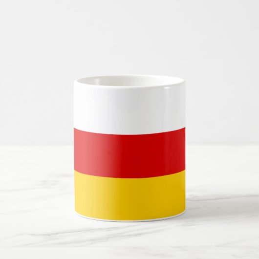 南オセチアの旗 コーヒーマグカップ (中央)