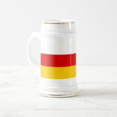 南オセチアの旗 ビールジョッキ (正面左)