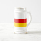 南オセチアの旗 ビールジョッキ (正面右)