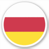 南オセチア国旗の丸シール シール (正面)