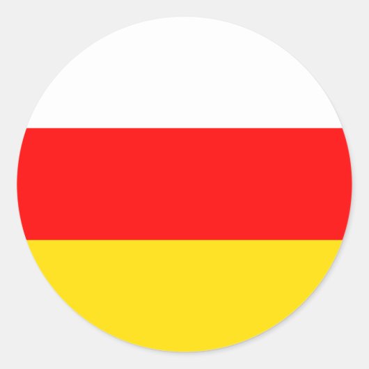 南オセチア国旗 ラウンドシール (正面)