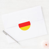 南オセチア国旗 ラウンドシール (封筒)