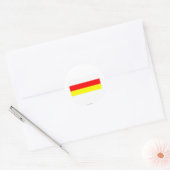 南オセチア国旗 ラウンドシール (封筒)