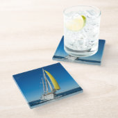 |南オーストラリアを航海するヨット ガラスコースター (アングル)