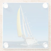 |南オーストラリアを航海するヨット ガラスコースター (裏面)