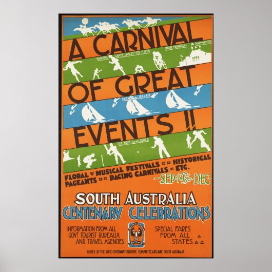 南オーストラリア100周年お祝い ポスター (正面)