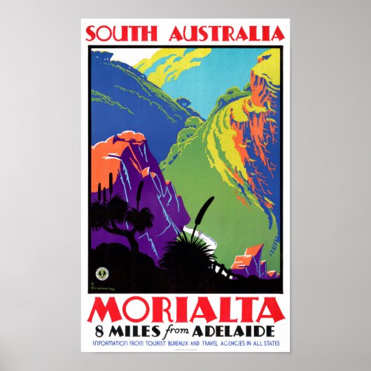 南オーストラリアMorialta Vintage旅行ポスター ポスター (正面)