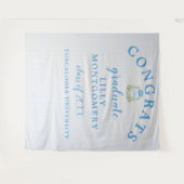 南カウボーイモノグラム卒業写真の背景 タペストリー (正面(横))