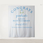 南カウボーイモノグラム卒業写真の背景 タペストリー (正面)