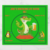 南カスタマイズおもしろいゲーター魚釣りウインドサーフィン ビールラベル (シングルラベル)