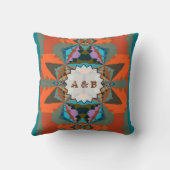 南カラフル西部の幾何学模様 クッション (裏面)