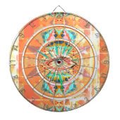 南カラフル西部の幾何学模様 ダーツボード (正面)