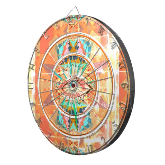 南カラフル西部の幾何学模様 ダーツボード (正面右)