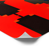 南カラフル西部の幾何学模様 ポスター (角)