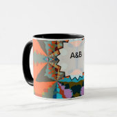 南カラフル西部の幾何学模様 マグカップ (正面左)
