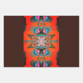 南カラフル西部の幾何学模様 ラッピングペーパーシート (正面3)