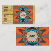 南カラフル西部の幾何学模様 名刺 (正面/裏面)