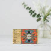 南カラフル西部の幾何学模様 名刺 (スタンド正面)