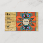 南カラフル西部の幾何学模様 名刺 (正面)