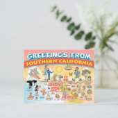 南カリフォルニアのはがきからの挨拶 ポストカード (スタンド正面)