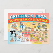 南カリフォルニアのはがきからの挨拶 ポストカード (正面/裏面)