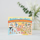 南カリフォルニアのはがきからの挨拶 ポストカード (スタンド正面)