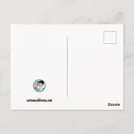 南カリフォルニアのはがきからの挨拶 ポストカード (裏面)