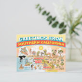 南カリフォルニアのはがきからの挨拶 ポストカード (スタンド正面)