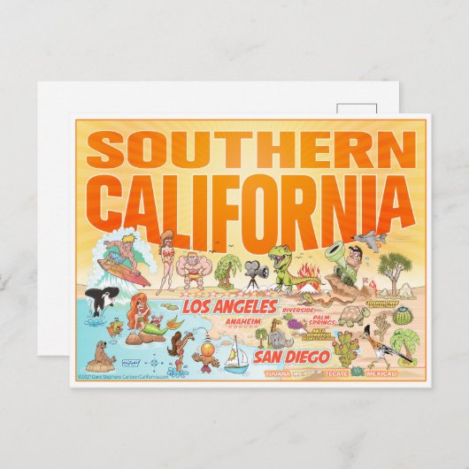 南カリフォルニアのはがき ポストカード (正面/裏面)