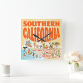 南カリフォルニアのアクリル壁時計 スクエア壁時計 (ホーム)