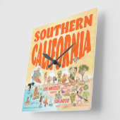 南カリフォルニアのアクリル壁時計 スクエア壁時計 (傾斜)