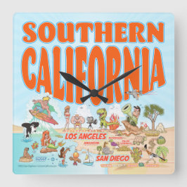 南カリフォルニアのアクリル壁時計 スクエア壁時計