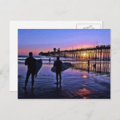 南カリフォルニアのサンセットポストカード ポストカード (正面/裏面)