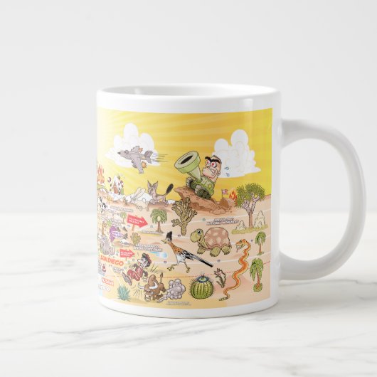 南カリフォルニアのジャンボマグ ジャンボコーヒーマグカップ (右)