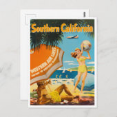南カリフォルニアのヴィンテージ旅行はがき ポストカード (正面/裏面)