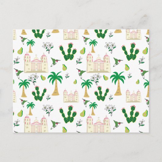 南カリフォルニアの可愛い動植物 ポストカード (正面)