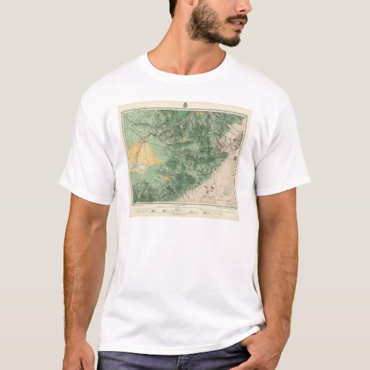 南カリフォルニアの土地分類の地図 Tシャツ (正面)