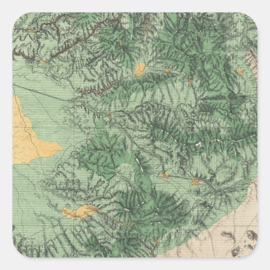 南カリフォルニアの土地分類地図 スクエアシール (正面)