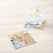 南カリフォルニアの夕日 スクエアペーパーコースター (インサイチュ)