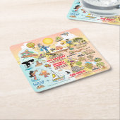 南カリフォルニアの夕日 スクエアペーパーコースター (アングル)