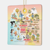 南カリフォルニアの夕日 セラミックオーナメント (左)