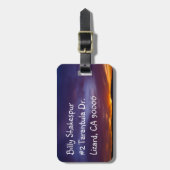 南カリフォルニアの夕日 ラゲッジタグ (正面縦)