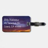 南カリフォルニアの夕日 ラゲッジタグ (裏面横)