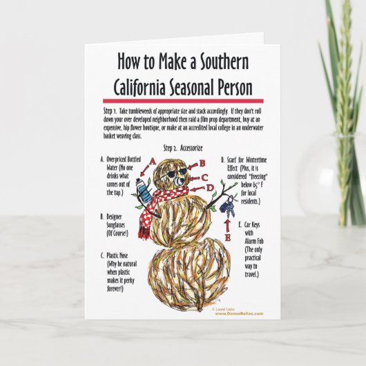 南カリフォルニアの季節の人物カード シーズンカード (正面)