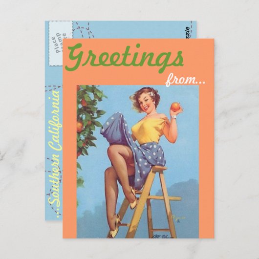南カリフォルニアの挨拶はがき ポストカード (正面/裏面)