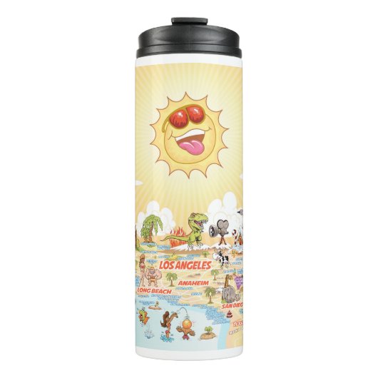 南カリフォルニアの漫画 タンブラー (正面)