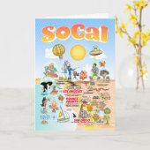 南カリフォルニアの空白 カード (黄色い花)