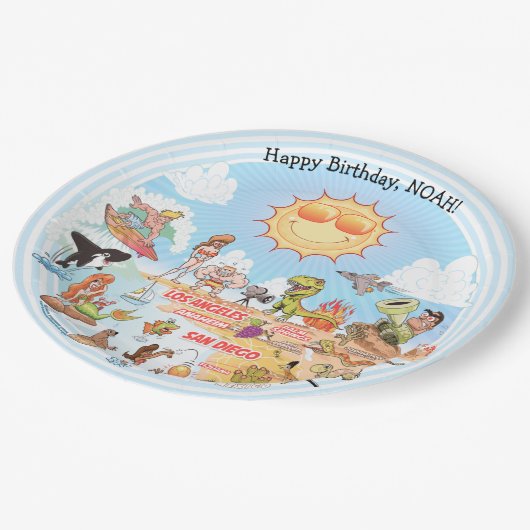 南カリフォルニアの紙皿 ペーパープレート (アングル)