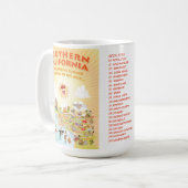 南カリフォルニアの都市アニメ コーヒーマグカップ (正面左)